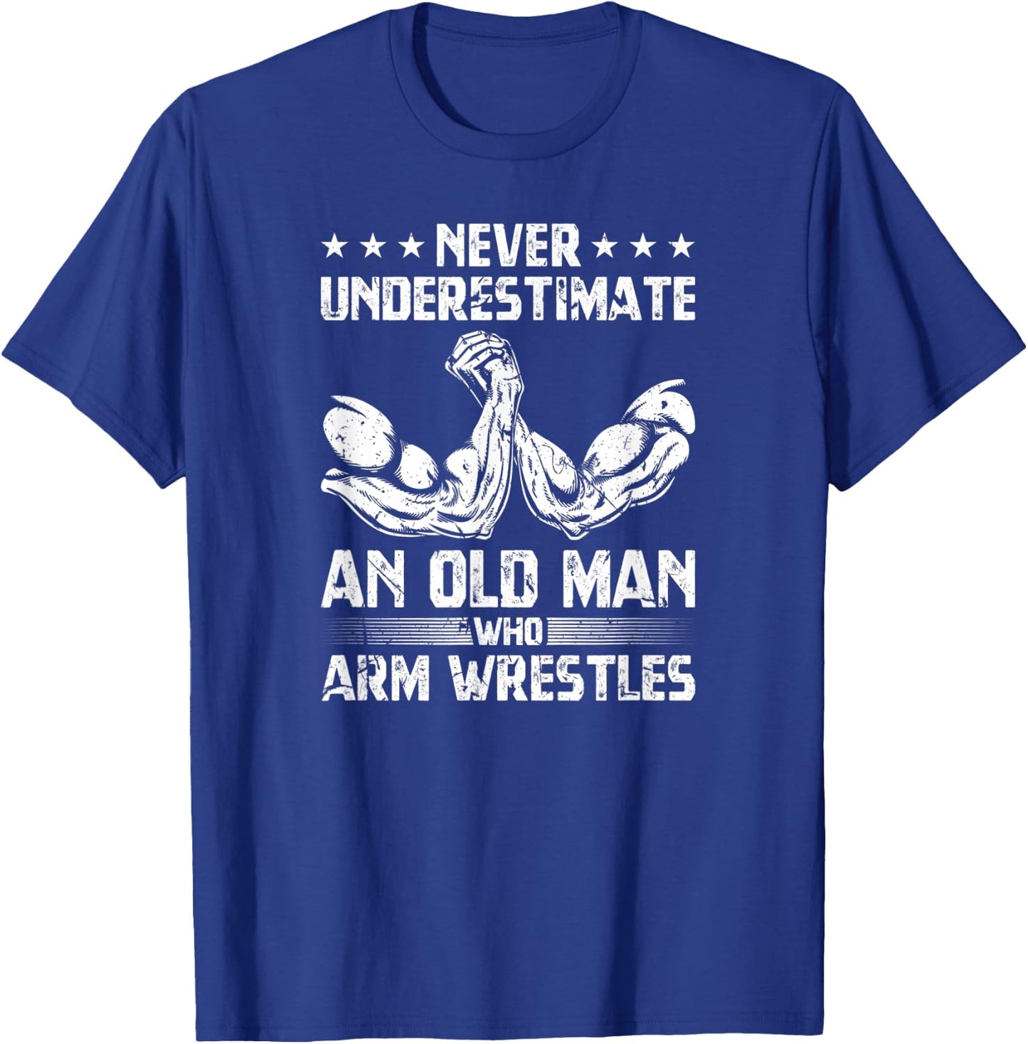 Arm Wrestle Fun Vintage Arm Wrestling T-Shirt - T-Shirt | Royal