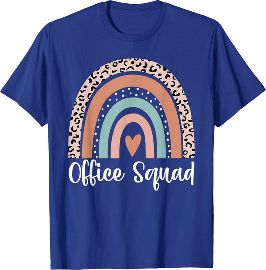 Office Squad Rainbow Administrative Assistants School Team T-Shirt - T-Shirt | Royal