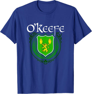 O'Keefe Surname Irish Clan Tartan Badge Ireland T-Shirt - T-Shirt | Royal