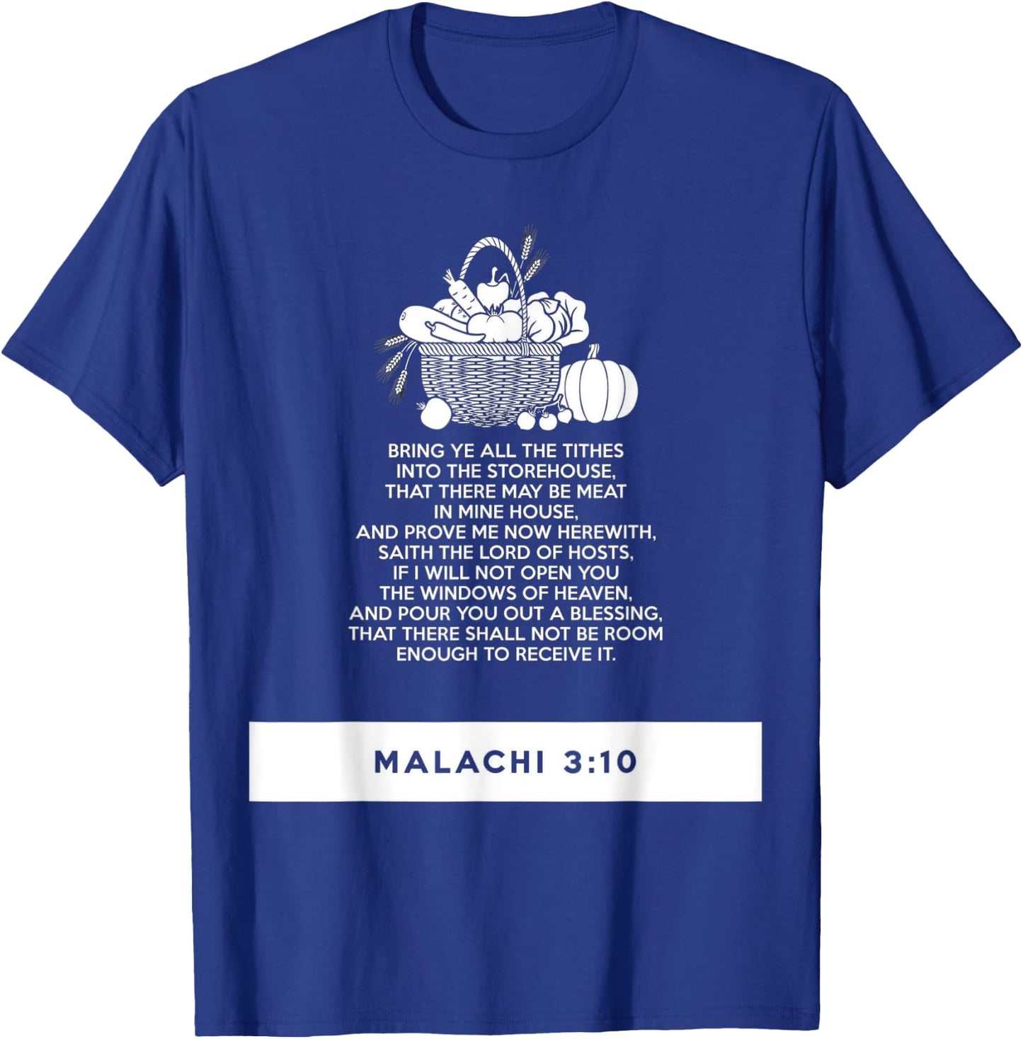 proverbs bible study Malachi 3 10 T-Shirt - T-Shirt | Royal