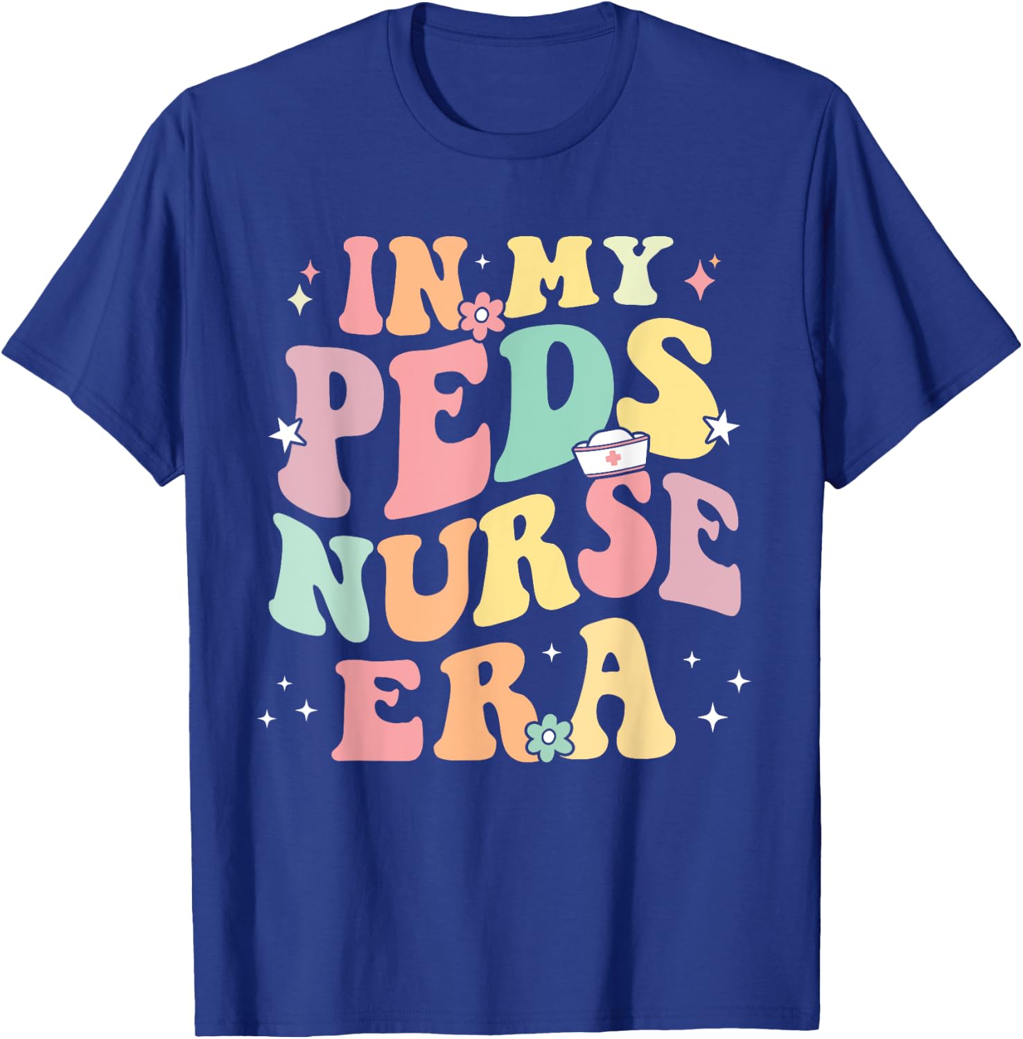 In My PEDS Nurse Era Retro Nurse Appreciation Pediatrician T-Shirt - T-Shirt | Royal