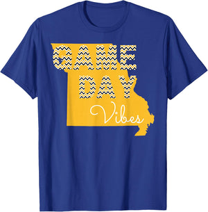 Missouri Football Game Day Vibes Fall Tailgate T-Shirt - T-Shirt | Royal