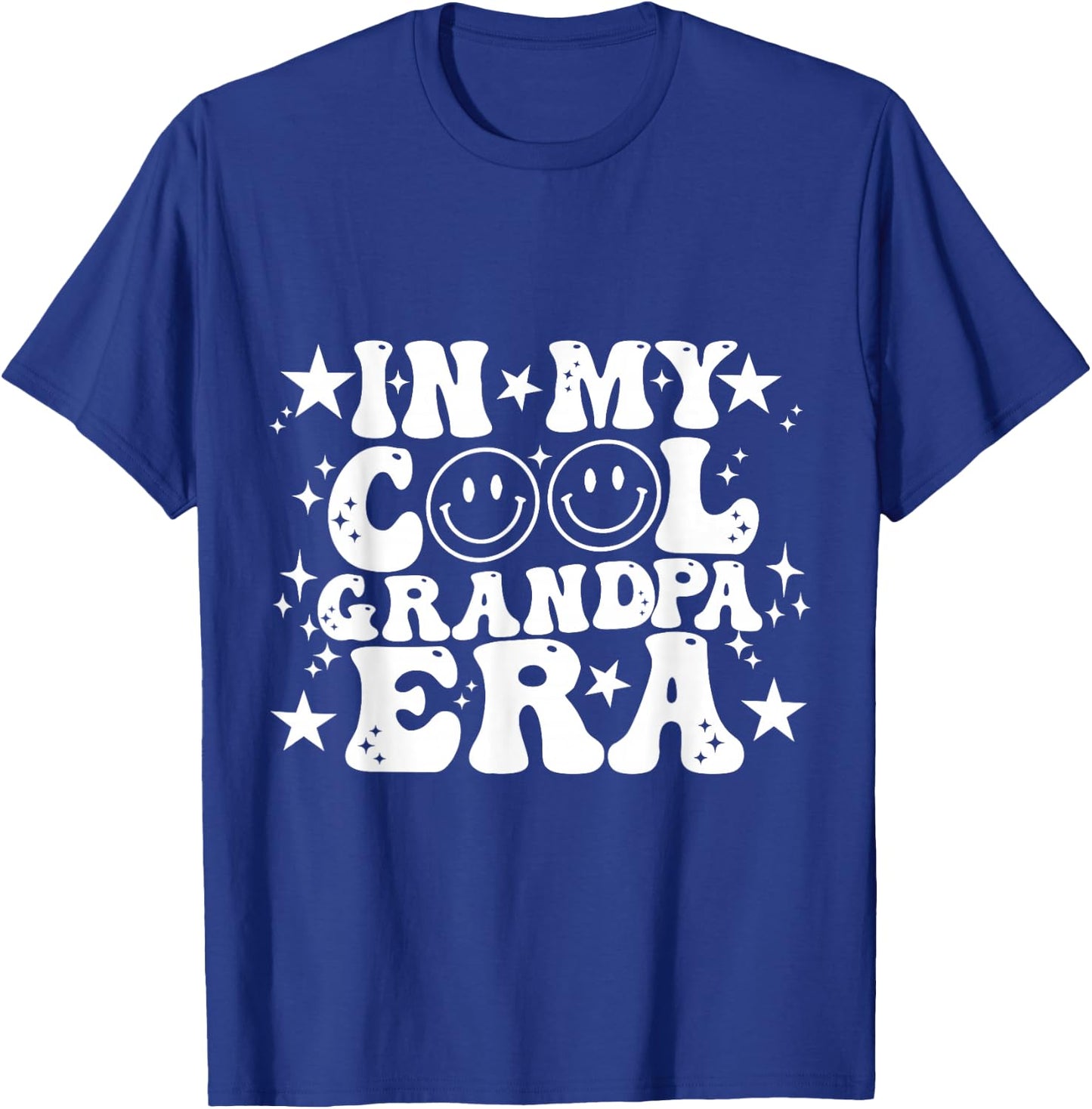 In My Cool Grandpa Era Groovy Funny Grandparents' Day T-Shirt - T-Shirt | Royal
