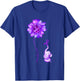 Elephant Sunflower Purple Ribbon Pancreatic Cancer Awareness T-Shirt - T-Shirt | Royal