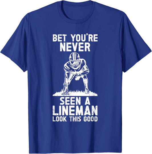 Defensive Lineman Football Player Position Quarterbacks T-Shirt - T-Shirt | Royal