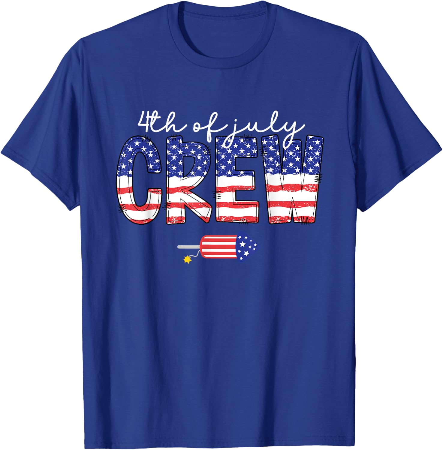 4th of July Crew Matching Family Funny Fourth of July Group T-Shirt - T-Shirt | Royal