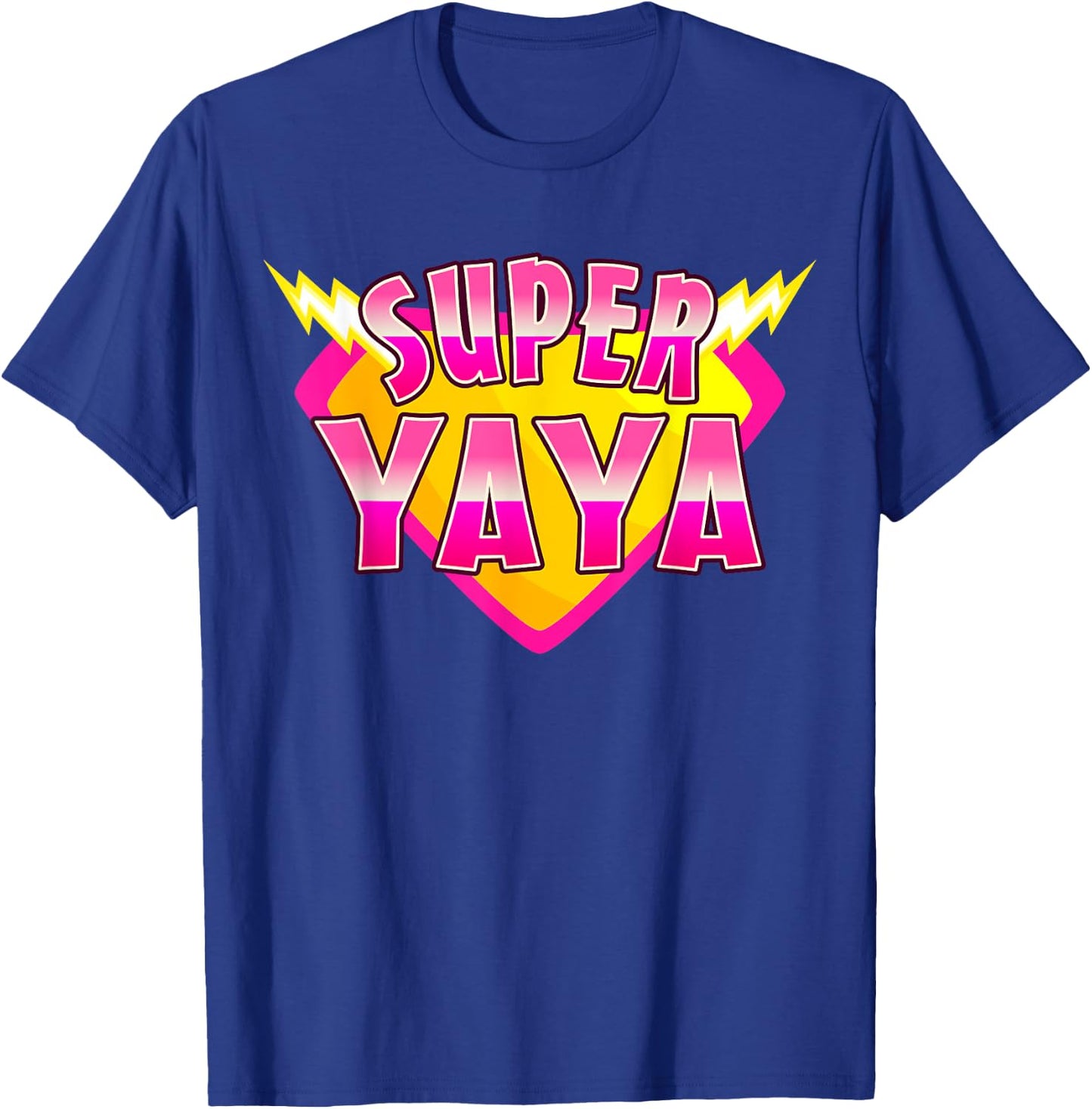 Super YaYa Superhero Grandmother Comic Book Family Matching T-Shirt - T-Shirt | Royal