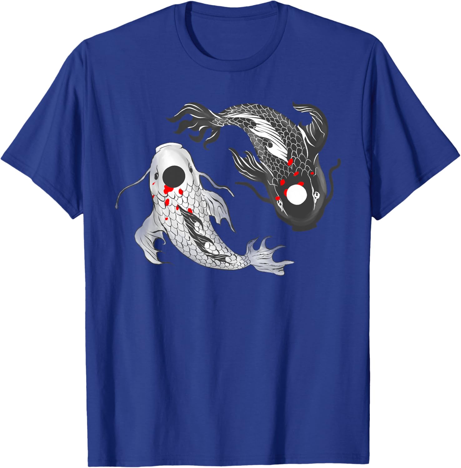 Koi Fish Carp Funny Yin Yang Balance Life Men Women T-Shirt - T-Shirt | Royal