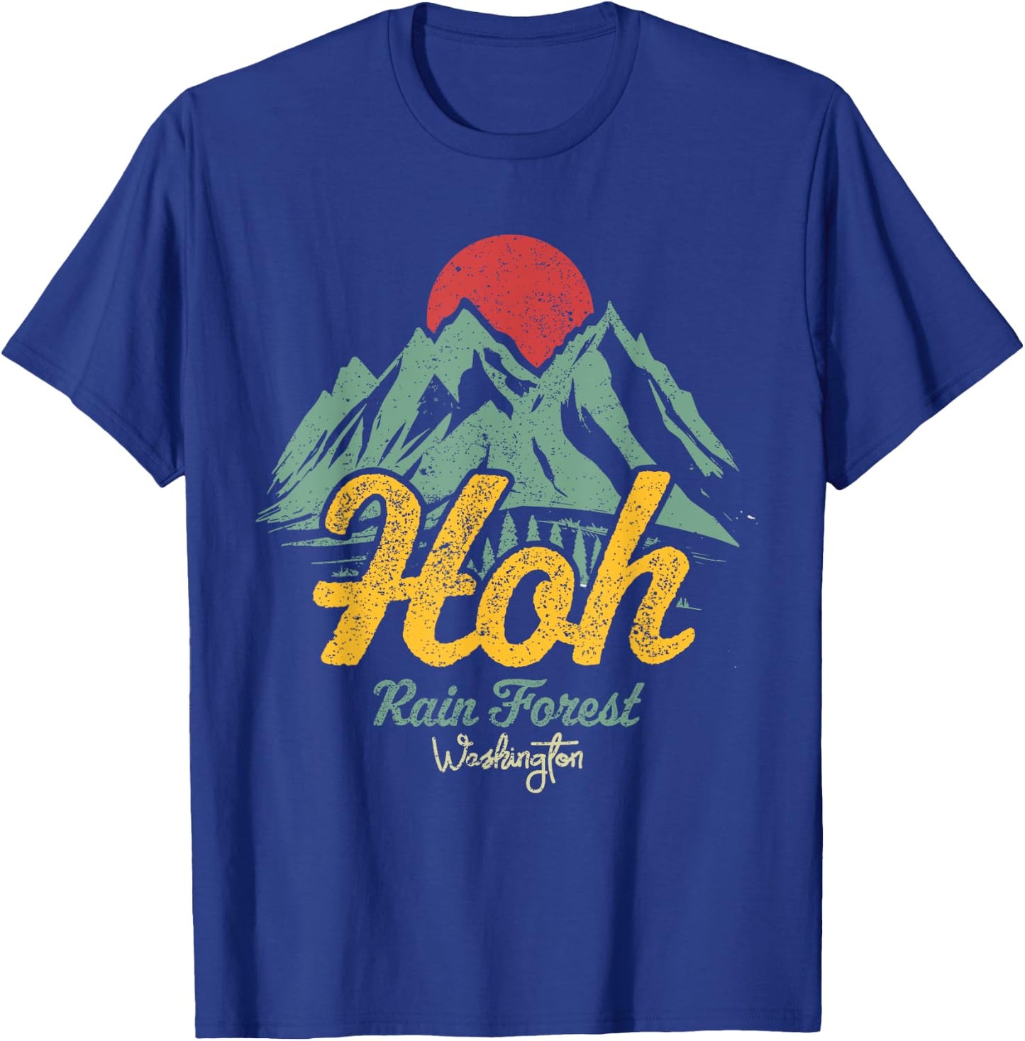 Hoh Rain Forest Olympic National Park Washington T-Shirt - T-Shirt | Royal
