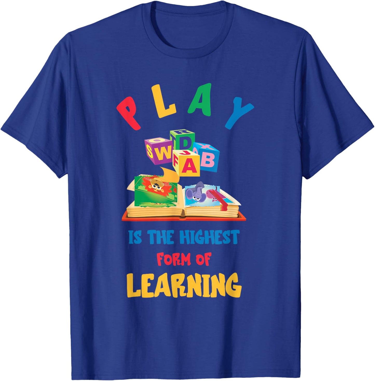 Daycare Provider Play ABC Childcare Teacher Appreciation T-Shirt - T-Shirt | Royal