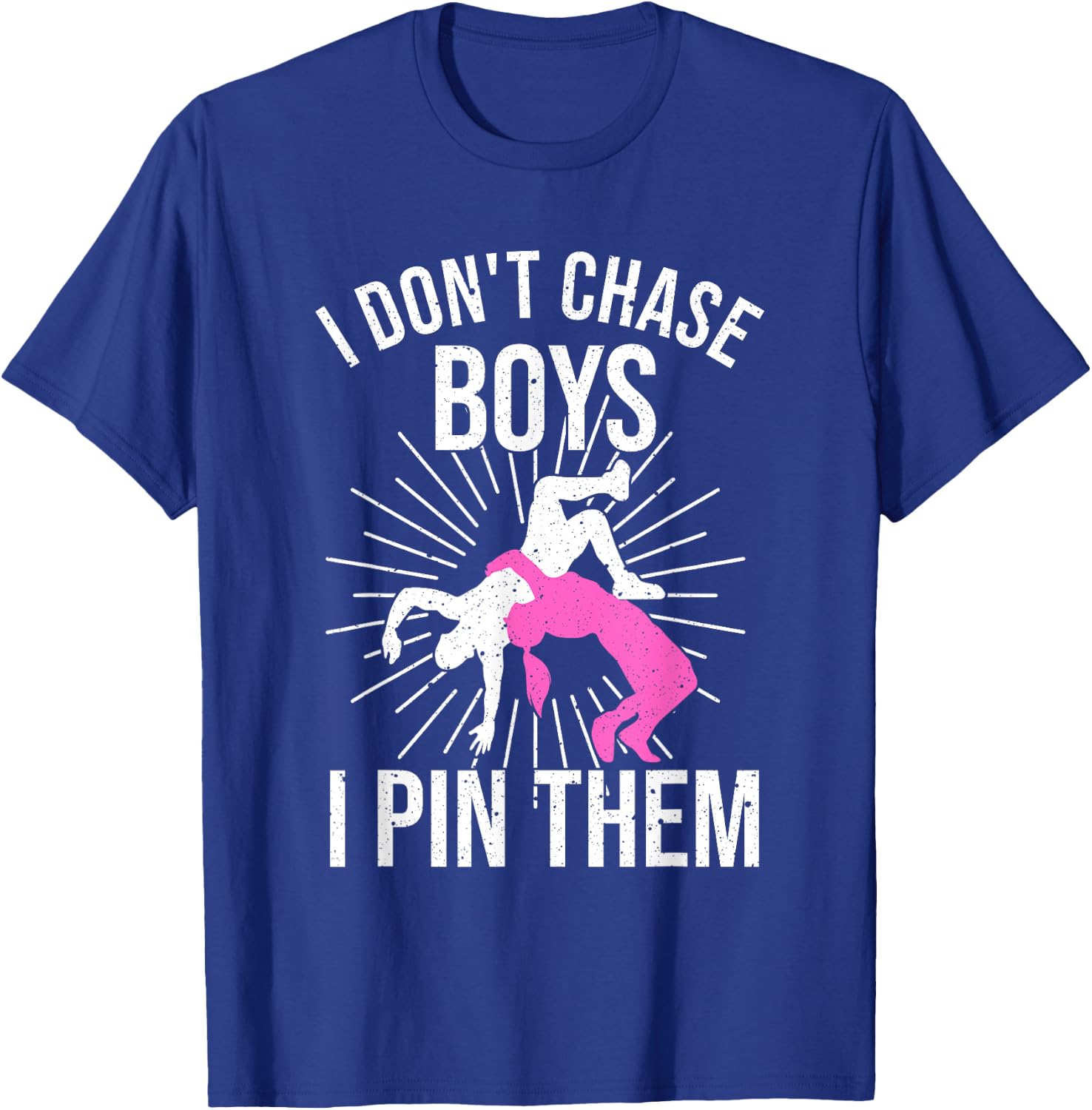 Funny Wrestling Girls Designs Wrestle Athlete Fans Small T-Shirt - T-Shirt | Royal
