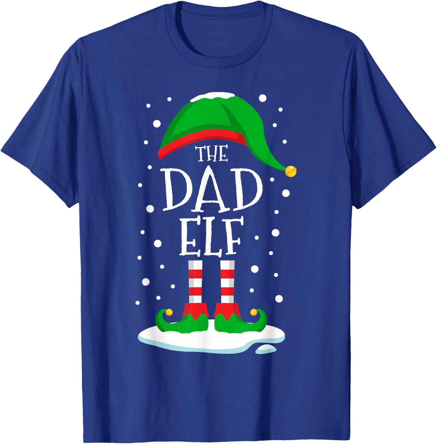 The Dad Elf Christmas Family Matching Xmas Daddy Funny T-Shirt - T-Shirt | Royal