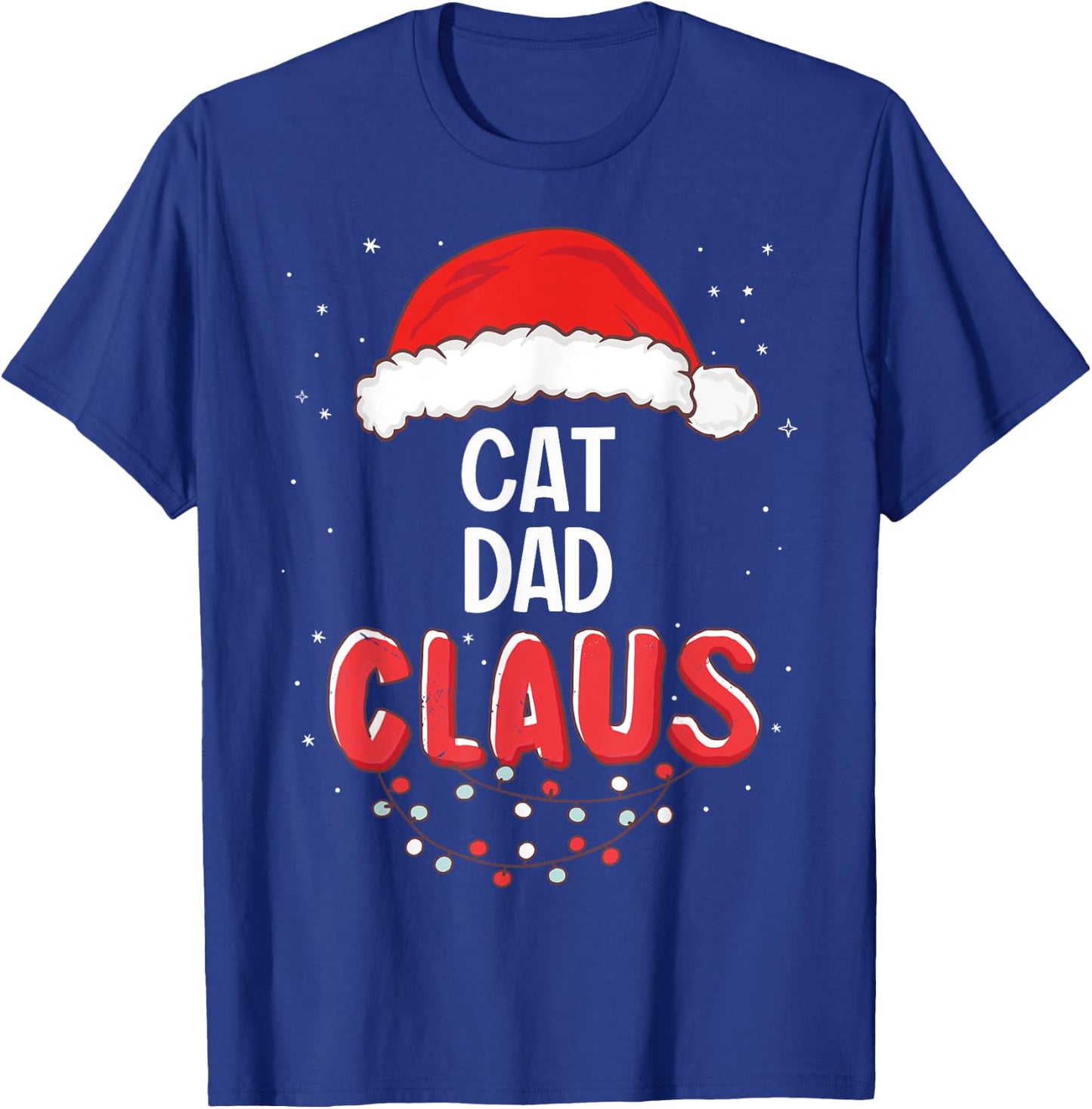 Cat Dad Santa Claus Christmas Matching Costume Women T-Shirt - T-Shirt | Royal