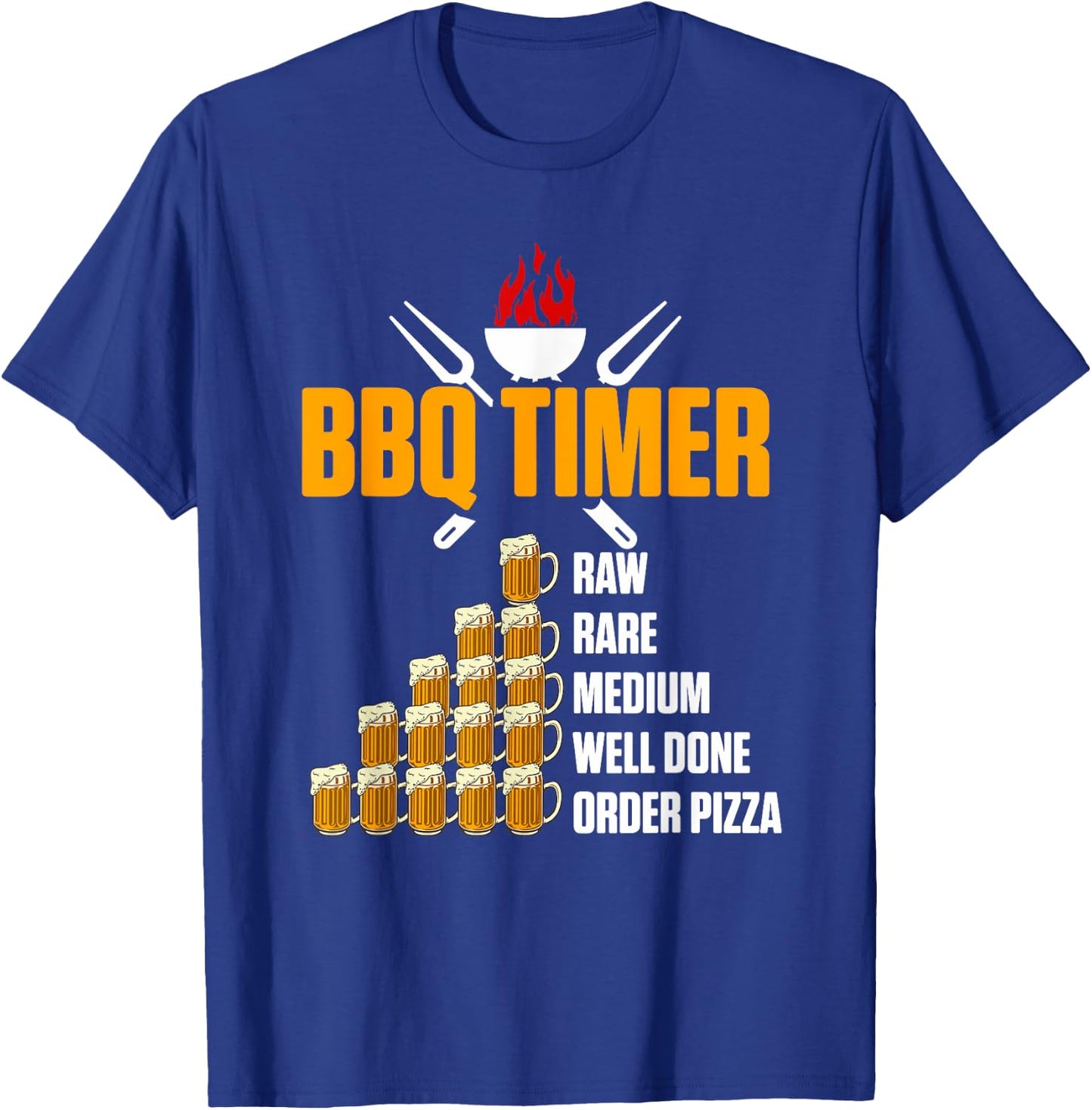 Barbecue BBQ Timer - Grill Beer Grill T-Shirt - T-Shirt | Royal