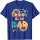 Groovy Step Dad Stepdaddy Step Father Father's Day Retro T-Shirt - T-Shirt | Royal