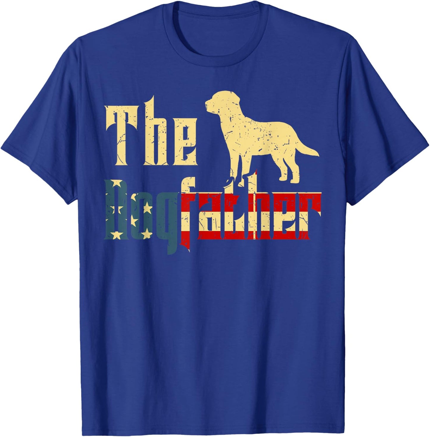 Father Day Gift Labrador Dad Dogfather Best Lab Dog 4th July Men T-Shirt - T-Shirt | Royal