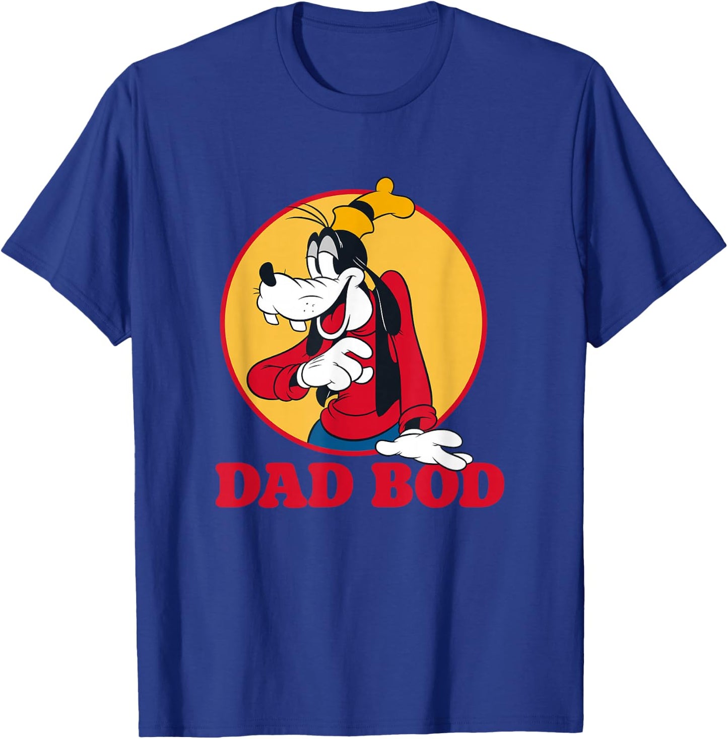Disney Mickey And Friends Father's Day Dad Bod Goofy Vintage T-Shirt - T-Shirt | Royal