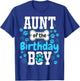 Aunt of The Birthday Boy Dog Paw Pet Matching Family Party T-Shirt - T-Shirt | Royal