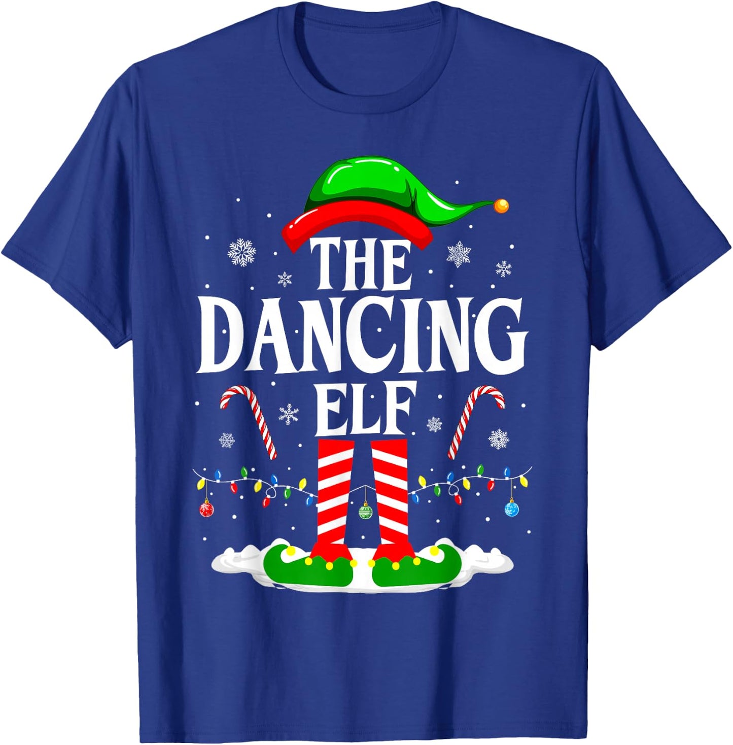 The Dancing Elf Xmas Funny Family Matching Group Christmas T-Shirt - T-Shirt | Royal