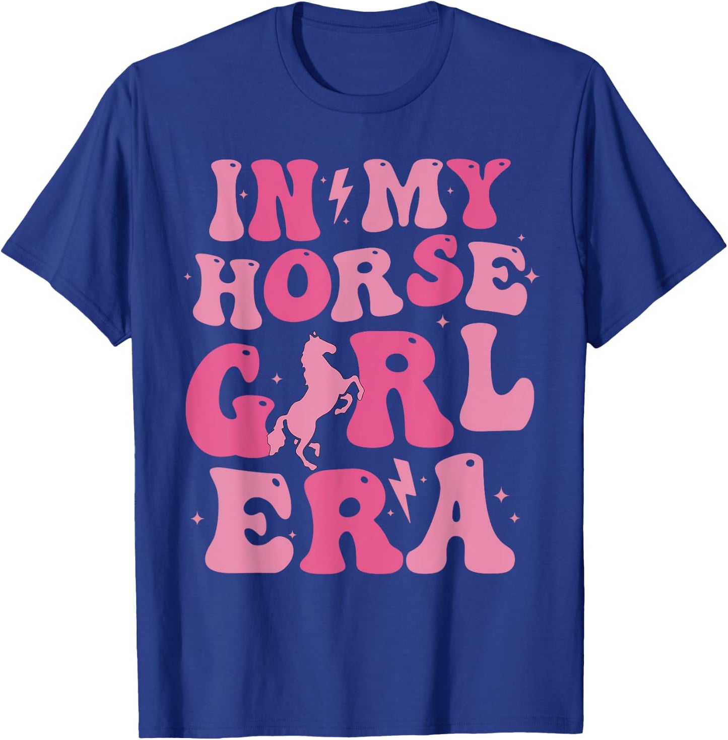 Horseback riding girl funny in my horse girl era groovy T-Shirt - T-Shirt | Royal