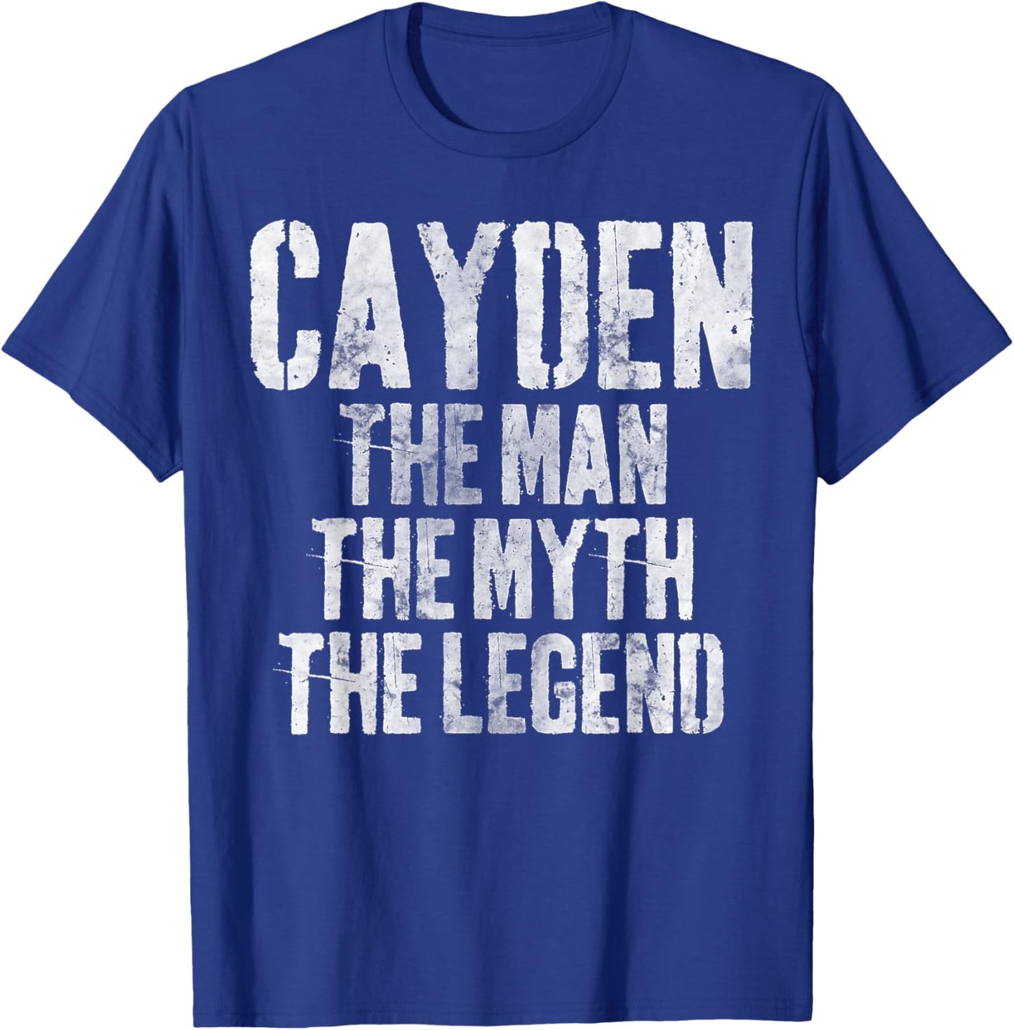 Personalized Shirt Cayden The Man The Myth The Legend T-Shirt - T-Shirt | Royal