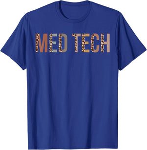 Leopard Med Tech Appreciation healthcare workers T-Shirt - T-Shirt | Royal
