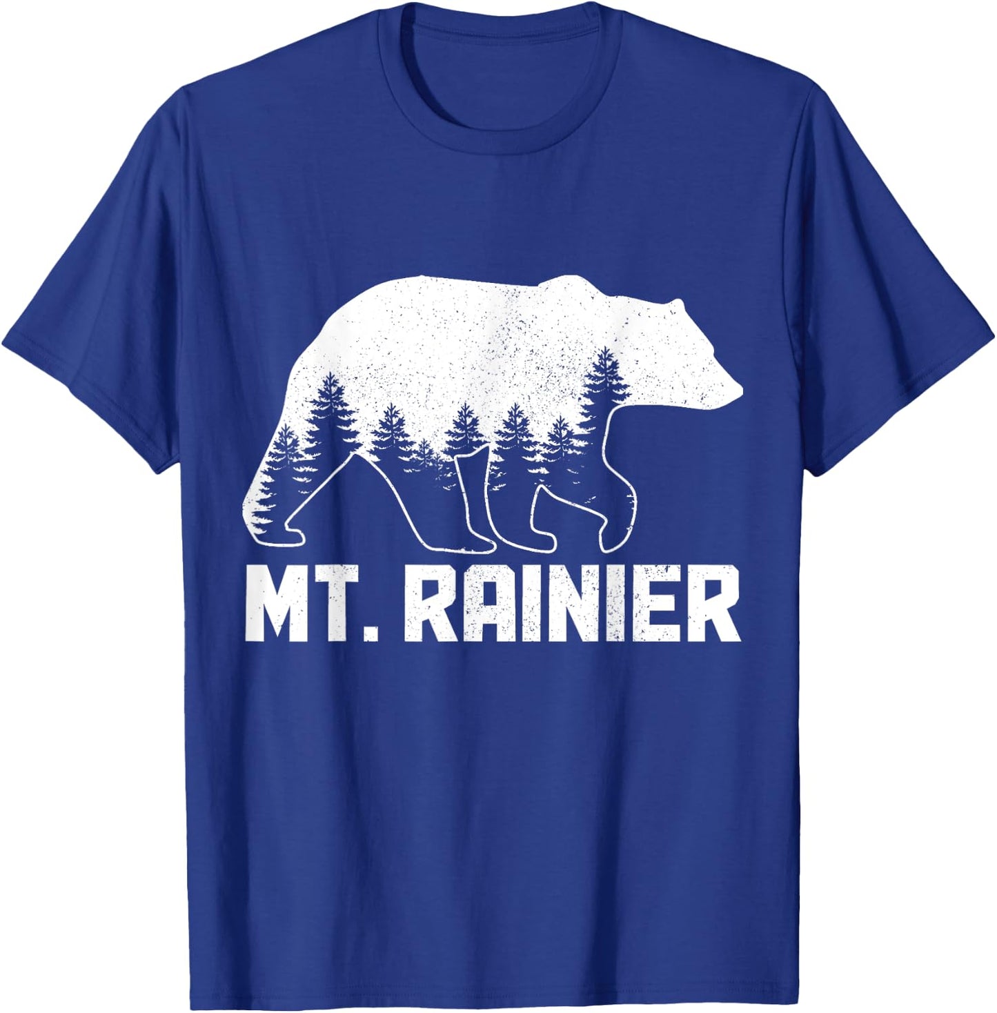 Mount Rainier Mt Bear Grizzly Outdoor National Park Vintage T-Shirt - T-Shirt | Royal