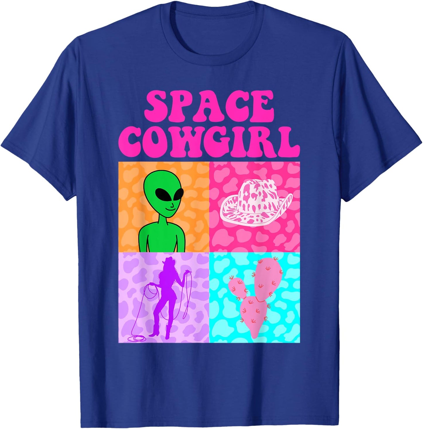 Space Cowgirl Alien Bachelorette Party Girls Rodeo Aesthetic T-Shirt - T-Shirt | Royal