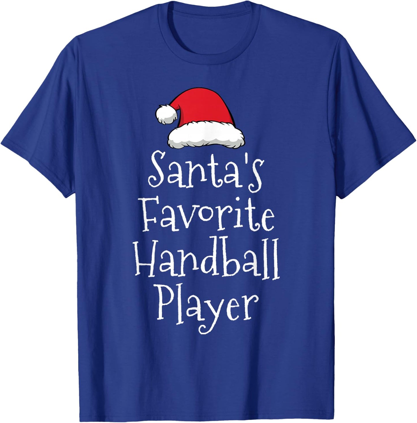 Santas Favorite Handball Player - Christmas Handball Gift T-Shirt - T-Shirt | Royal