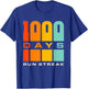 Run Streak Run Streaker 1,000 Days of Running Comma Day T-Shirt - T-Shirt | Royal