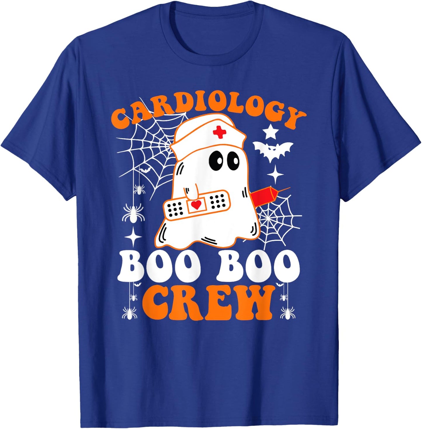 Cardiology Boo Boo Crew Shirt Funny Nurse Ghost Halloween T-Shirt - T-Shirt | Royal