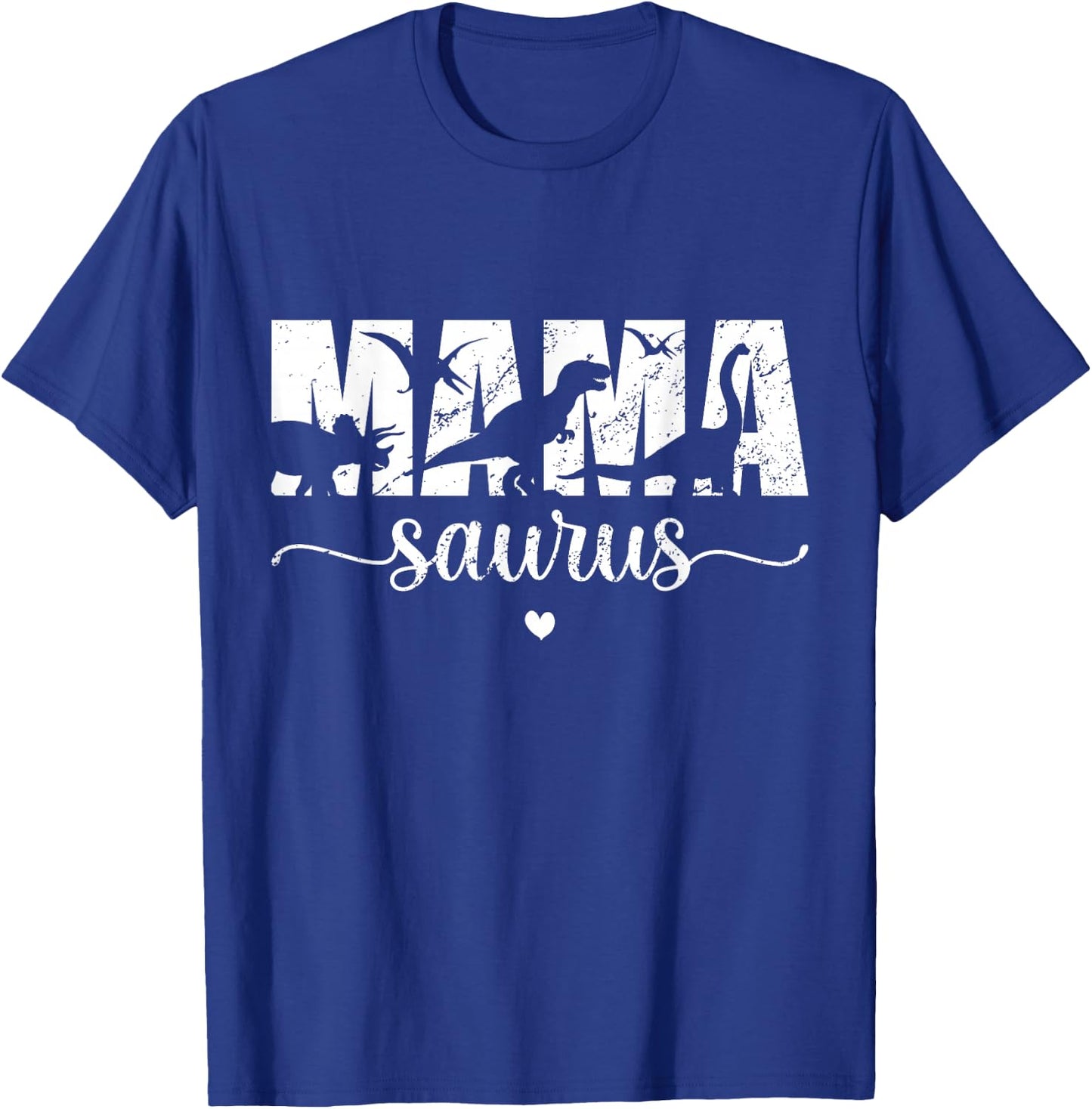 Funny Mama Saurus or T-Rex Mom Dinosaur Dinosaur T-Shirt - T-Shirt | Royal