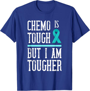 Ovarian Cancer Awareness I Am Tougher Ovarian Cancer T-Shirt - T-Shirt | Royal