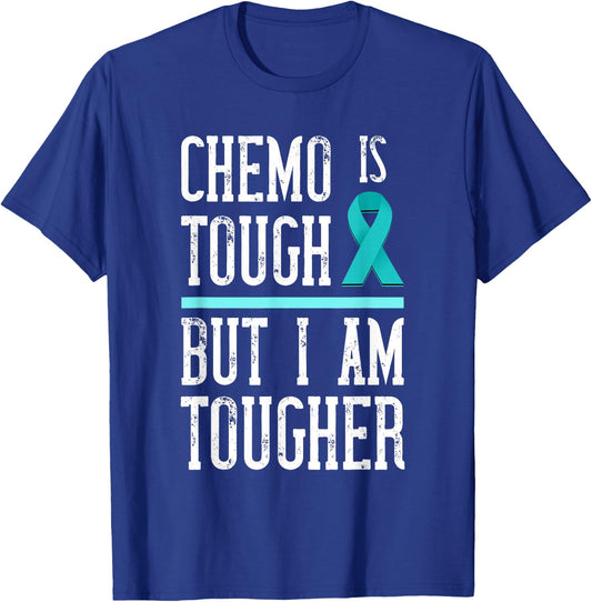 Ovarian Cancer Awareness I Am Tougher Ovarian Cancer T-Shirt - T-Shirt | Royal