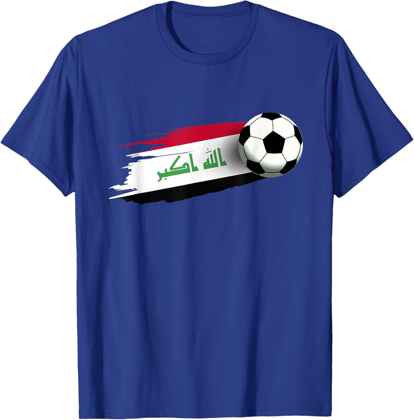 Iraq Flag Jersey Iraqi Soccer Team Iraqi T-Shirt - T-Shirt | Royal