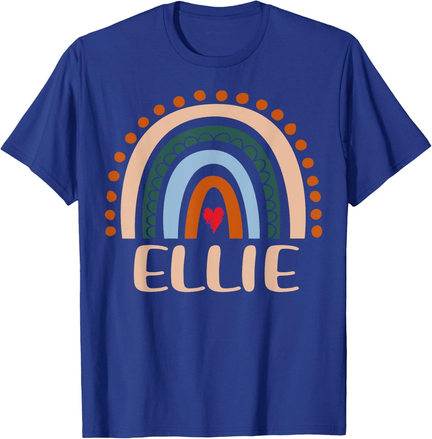 Ellie Name Personalized Funny Women Rainbow Ellie T-Shirt - T-Shirt | Royal