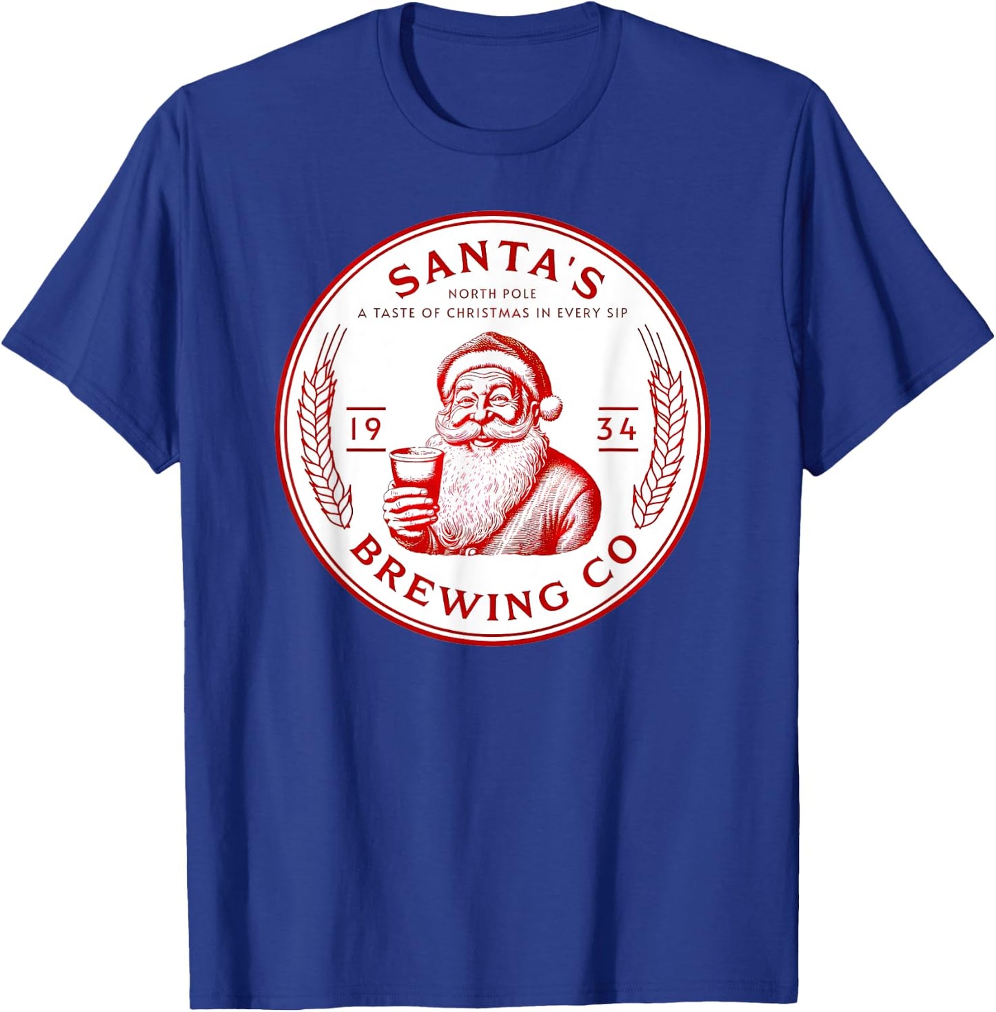 Santa's Brewing Company Pale Ale Fun Christmas Beer Drinking T-Shirt - T-Shirt | Royal