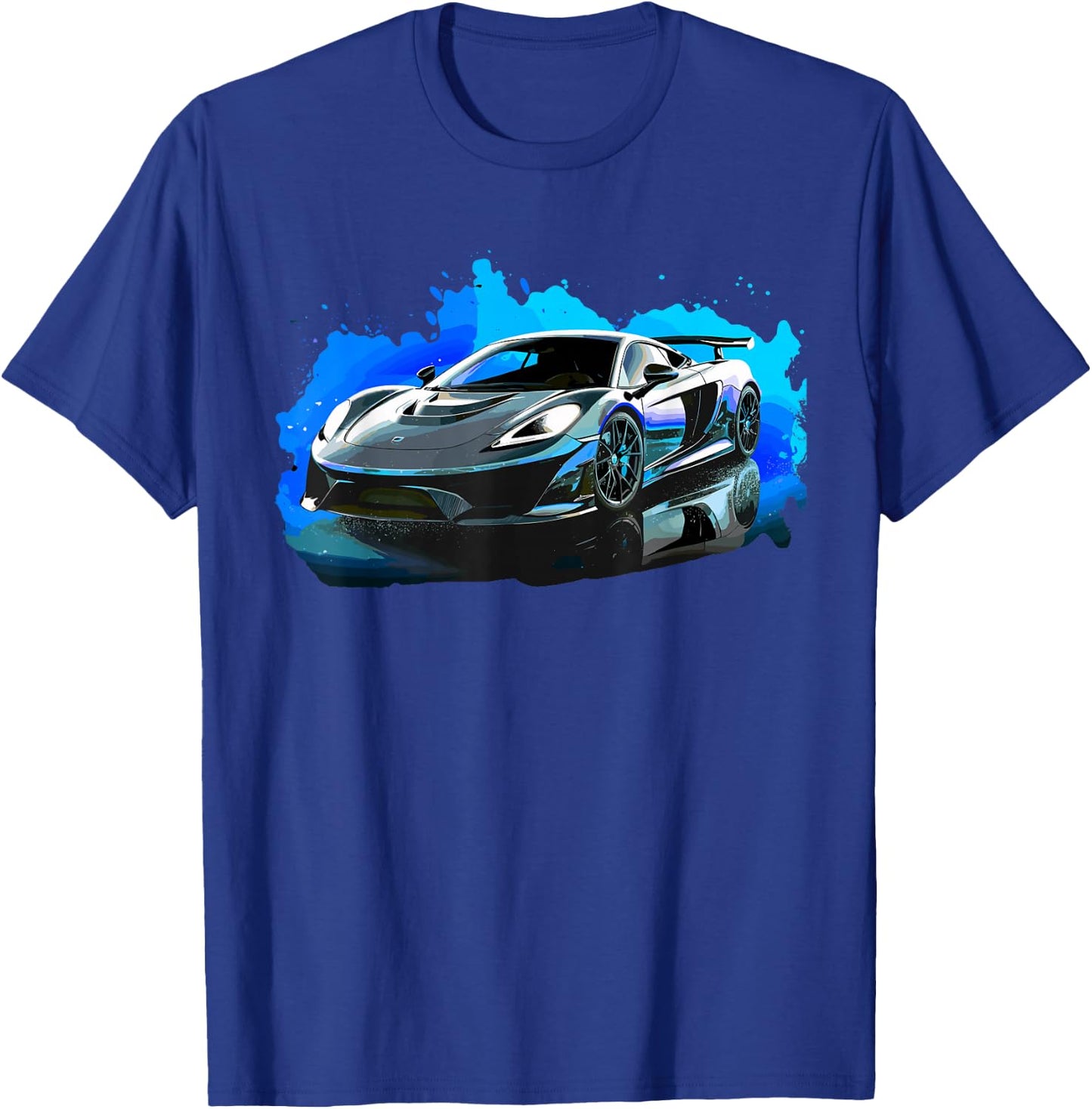 Supercar Exotic Sports Car Concept Poster Style Boys Graphic T-Shirt - T-Shirt | Royal