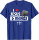 I Love Jesus and Rhinos Christian Rhinoceros Safari Zoo T-Shirt - T-Shirt | Royal