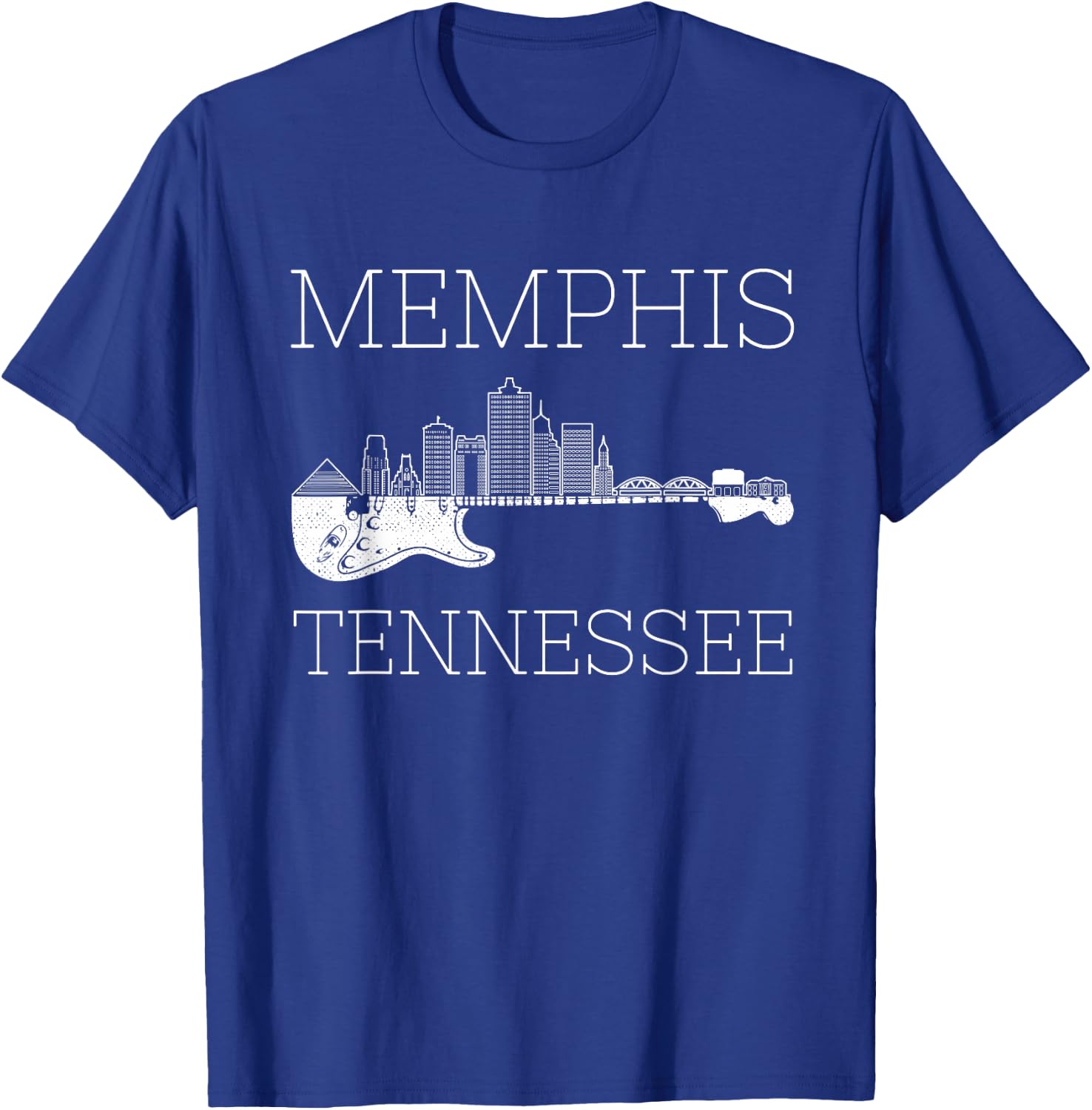 Souvenir Memphis Guitar Music Tennessee Memphis T-Shirt - T-Shirt | Royal