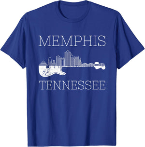 Souvenir Memphis Guitar Music Tennessee Memphis T-Shirt - T-Shirt | Royal