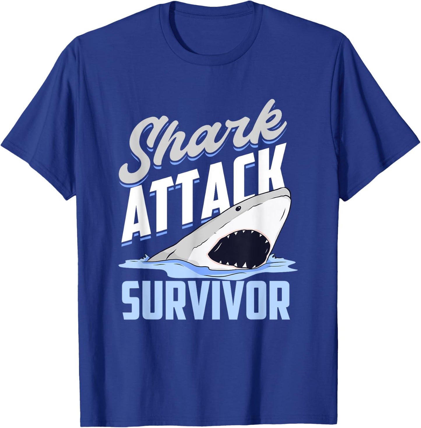 Shark Attack Survivor T-Shirt - T-Shirt | Royal