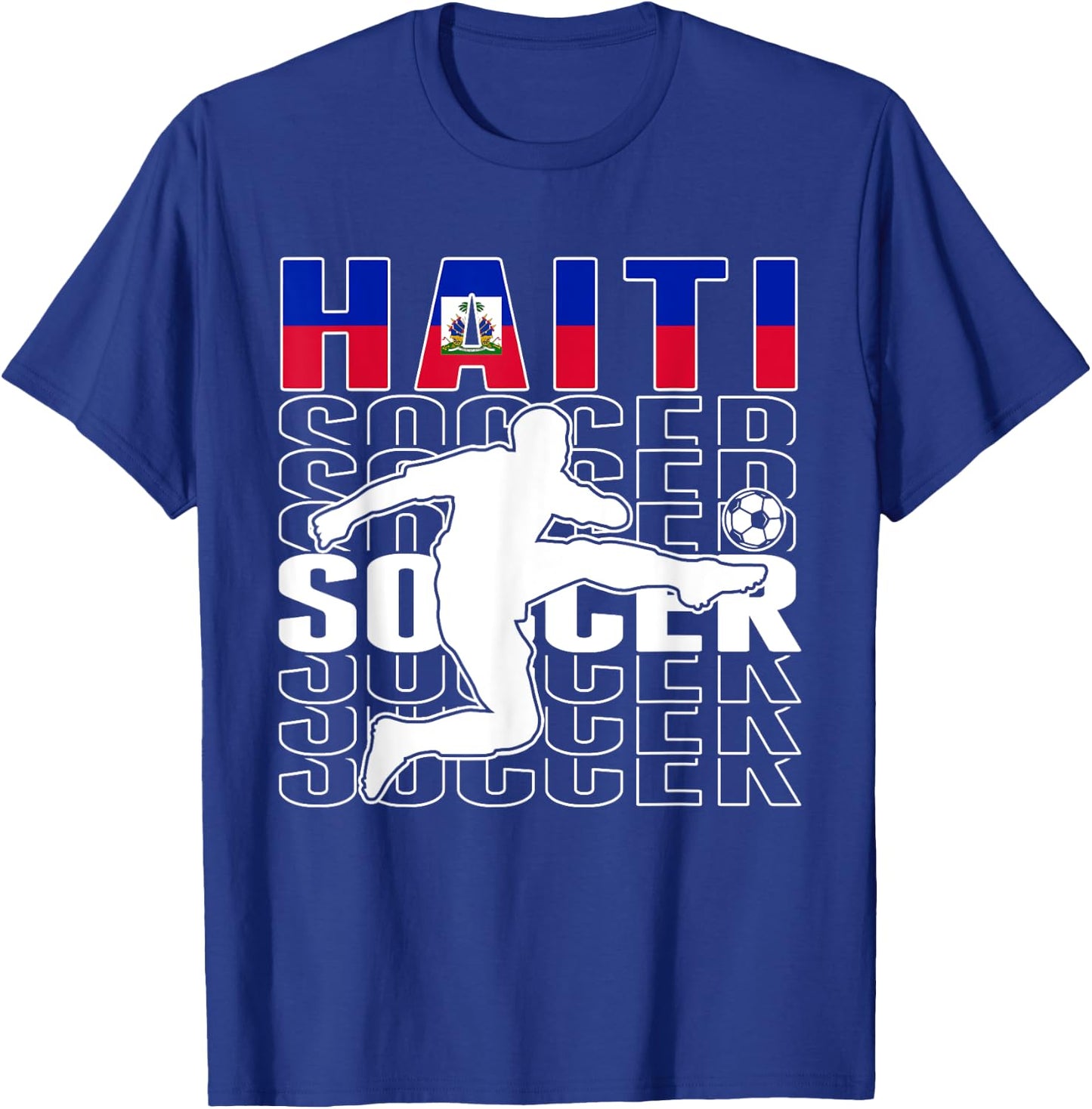Haiti Soccer Lovers Jersey - Proud Haitian Football Fans T-Shirt - T-Shirt | Royal