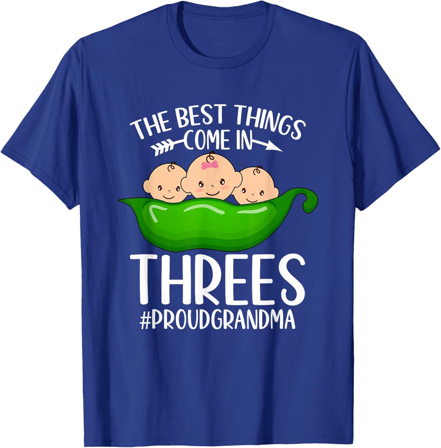Proud Grandma of Triplets Triplet Grandma T-Shirt - T-Shirt | Royal