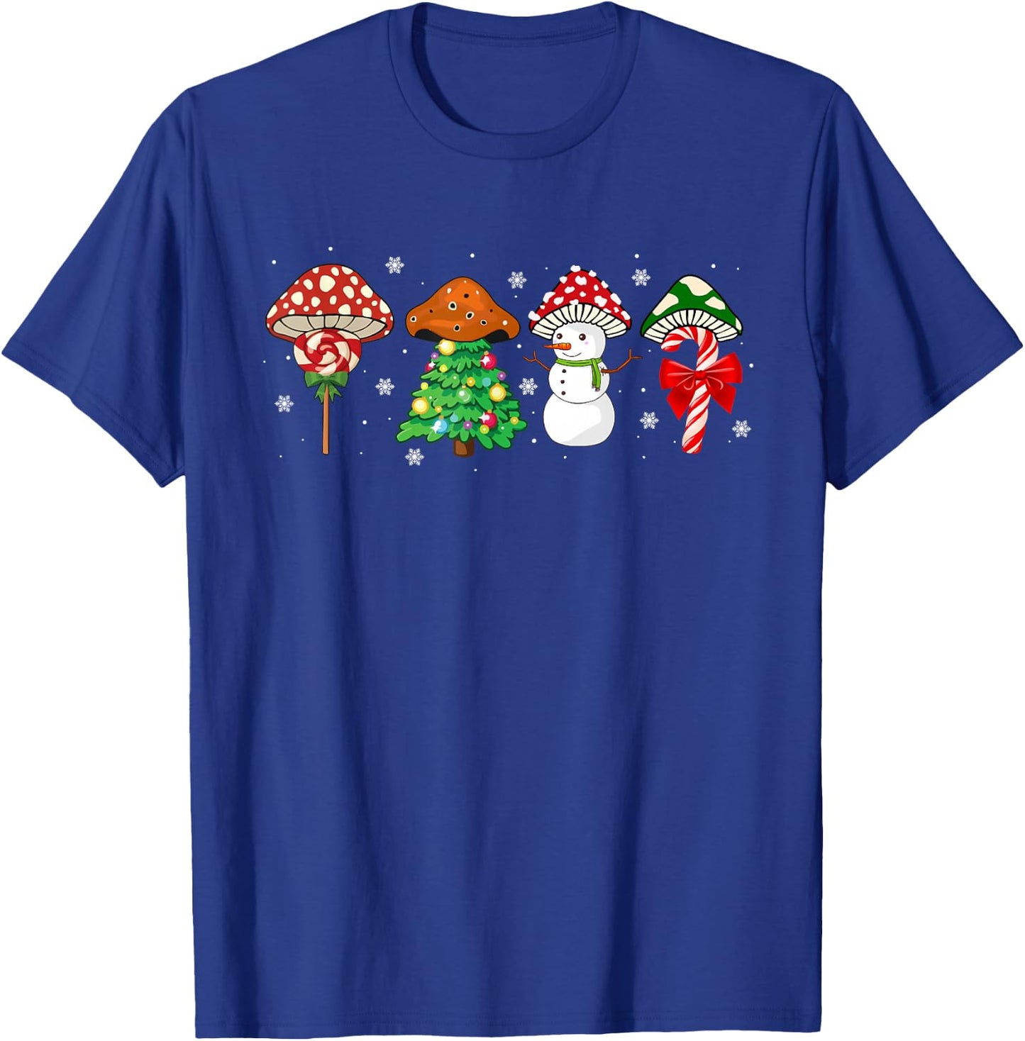 Cute Mushroom Christmas, Amanita Muscaria Xmas Plant Lover T-Shirt - T-Shirt | Royal