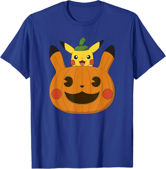 Pokémon Halloween Pikachu Cute Pumpkin Surprise T-Shirt - T-Shirt | Royal