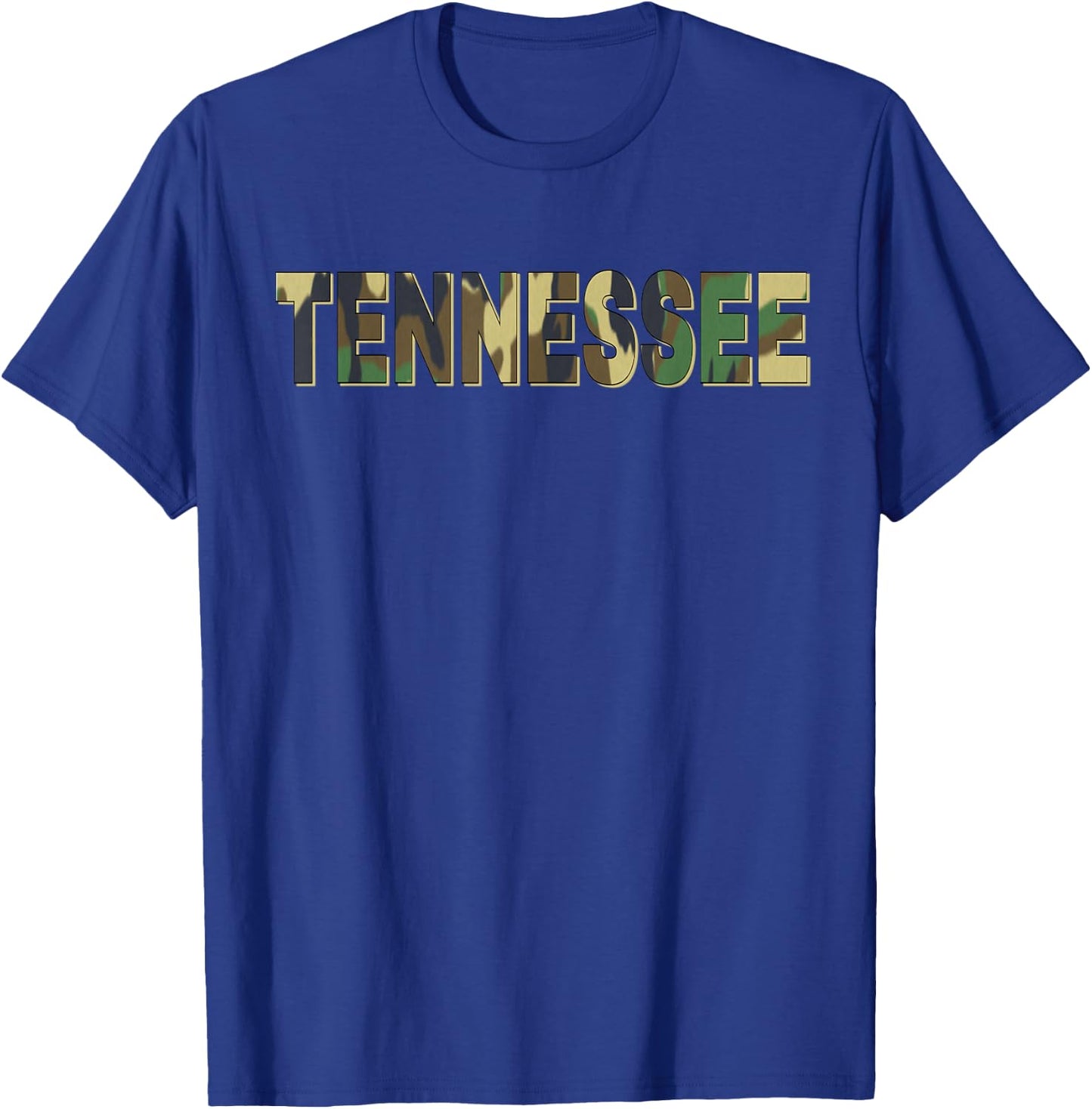 Tennessee Camouflage Men Women & Kids Camo Tennessee T-Shirt - T-Shirt | Royal