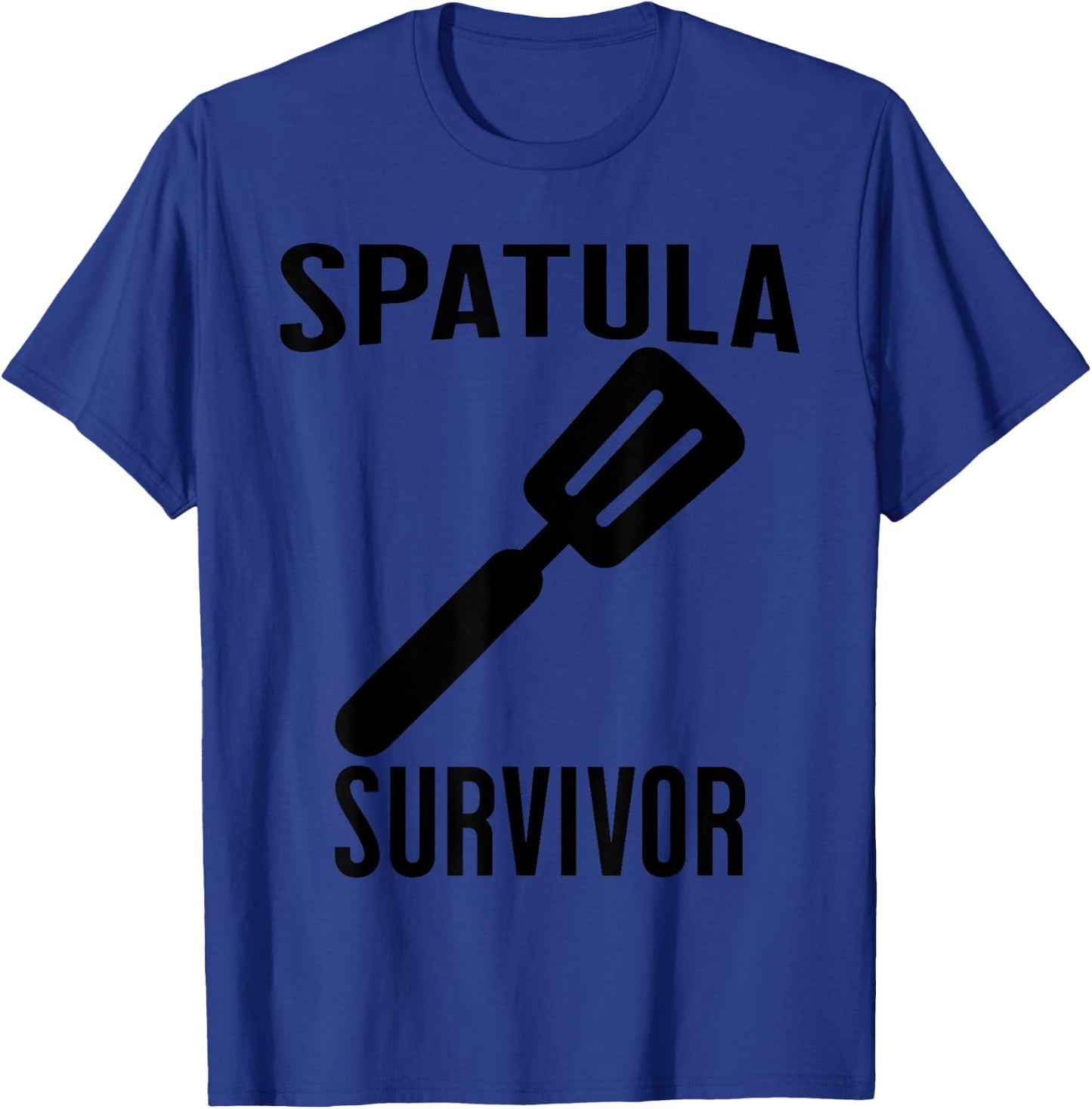 SPATULA SURVIVOR Funny Family Mother Children Retro T-Shirt - T-Shirt | Royal