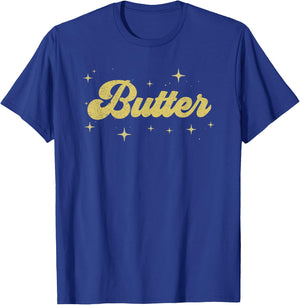 Butter Retro Thanksgiving Food Nutrition Matching Family T-Shirt - T-Shirt | Royal