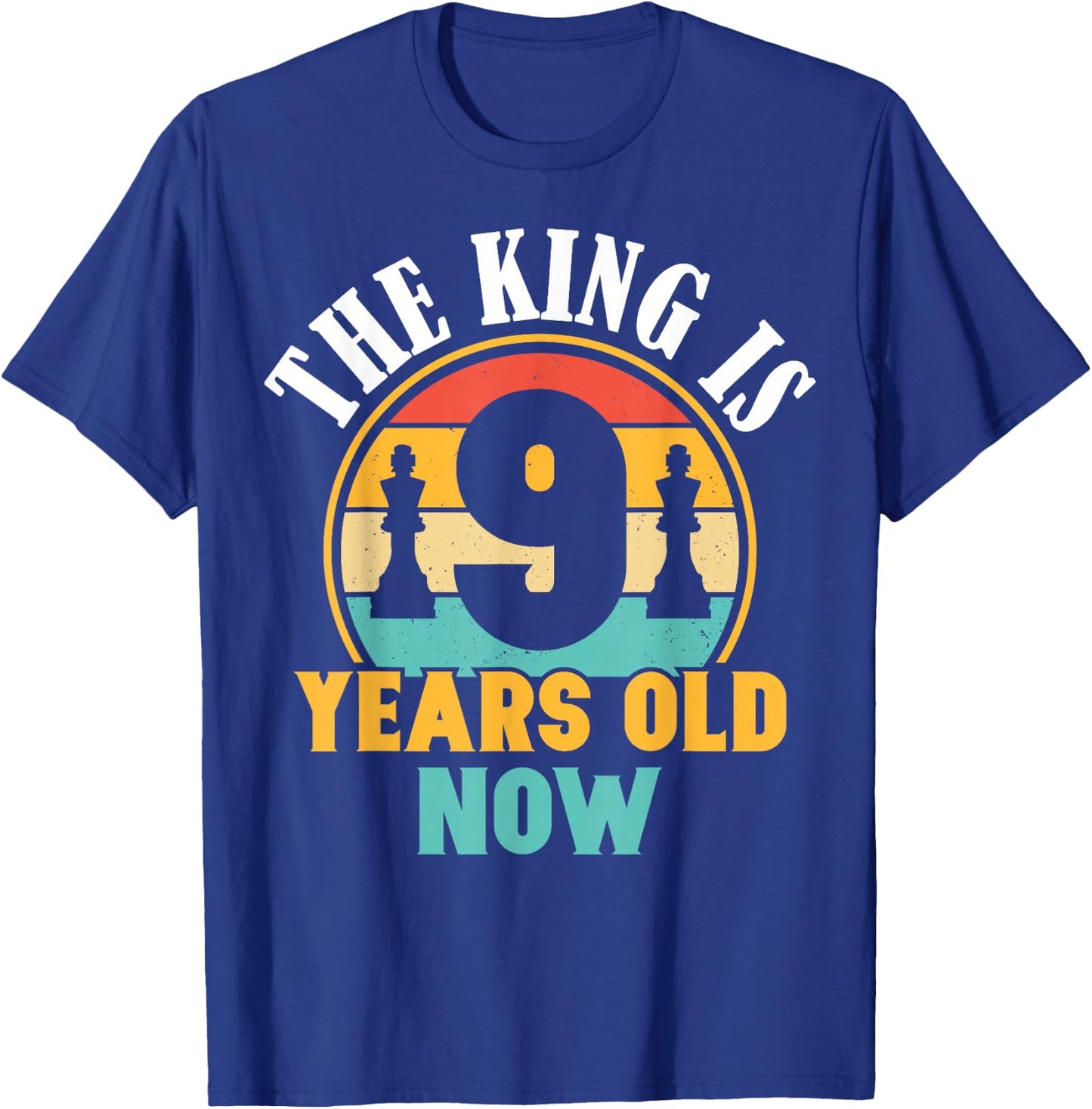 Chess Lover 9th Birthday Chess 9 Years Old Boy Birthday T-Shirt - T-Shirt | Royal